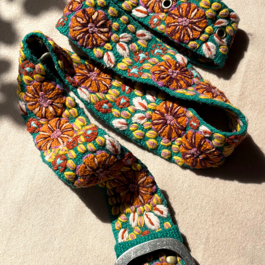 Autumn Sonata Embroidered Wool Belt - House of Caelo Athleisure Wear, Yoga Wear &  Women's Clothing