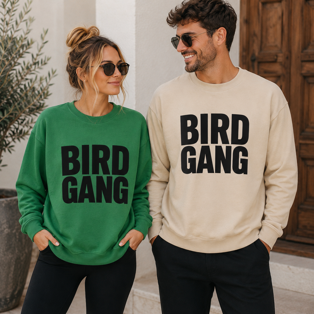 BIRD GANG unisex crewneck sweatshirt main product image