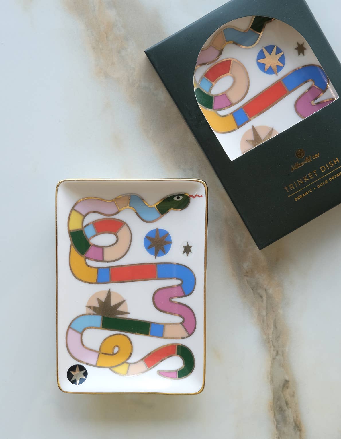Porcelain Trinket Dish | Rainbow Snake — alternate product view 2