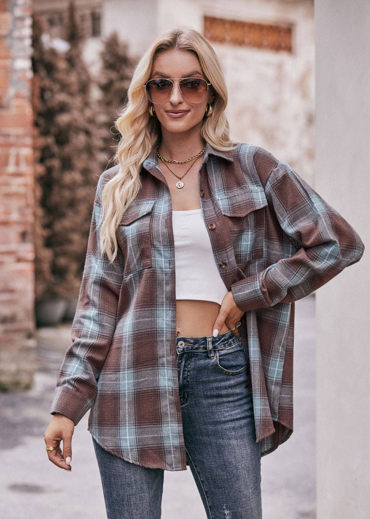 The Wanderer Plaid Shirt - House of Caelo Athleisure Wear, Yoga Wear &  Women's Clothing