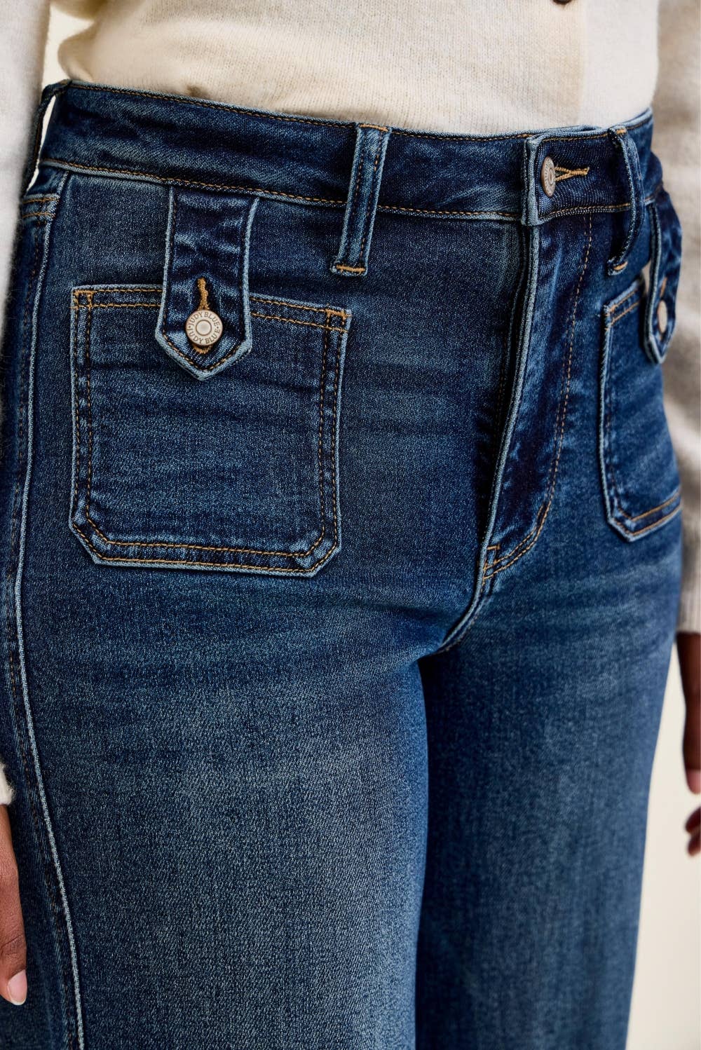 Lux Retro Wide Leg Jeans Dark Fade Indigo alternate view