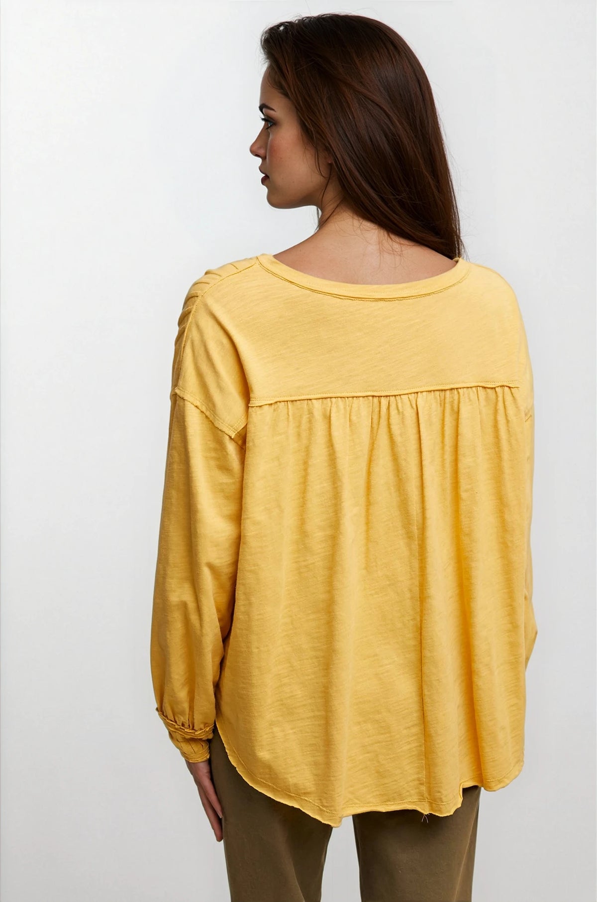 Henley Pintuck Top - House of Caelo Athleisure Wear, Yoga Wear &  Women's Clothing