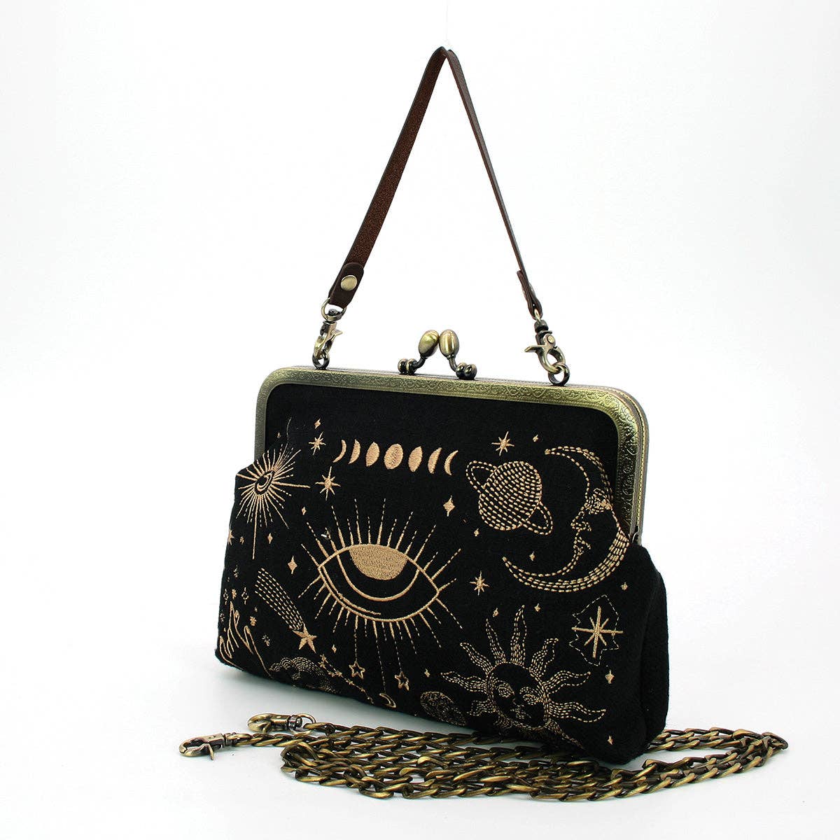 Celestial Kisslock Moon & Stars Handbag – alternate product view 4