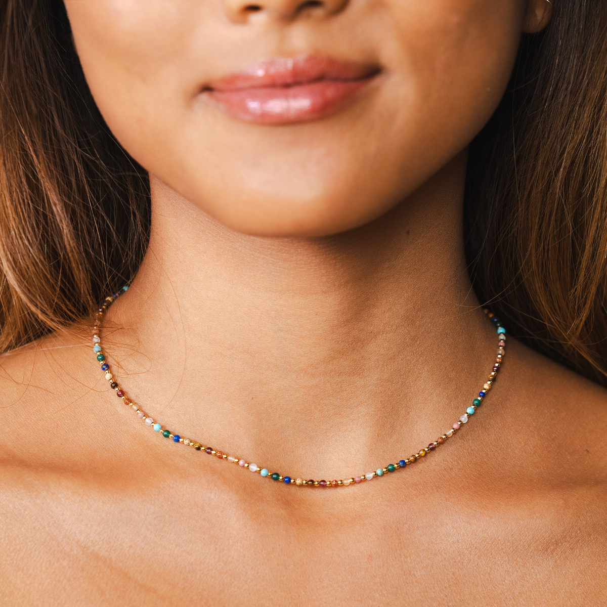 Gold Master Healer Healing 2mm Necklace — alternate product view 4