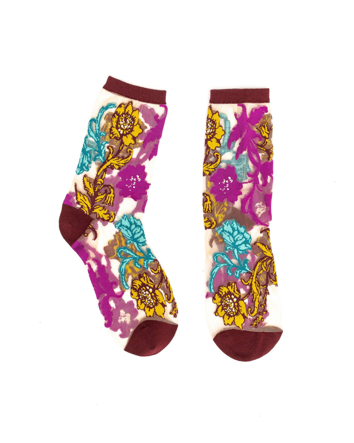 Sock Candy Gem Garden Sheer Crew Sock