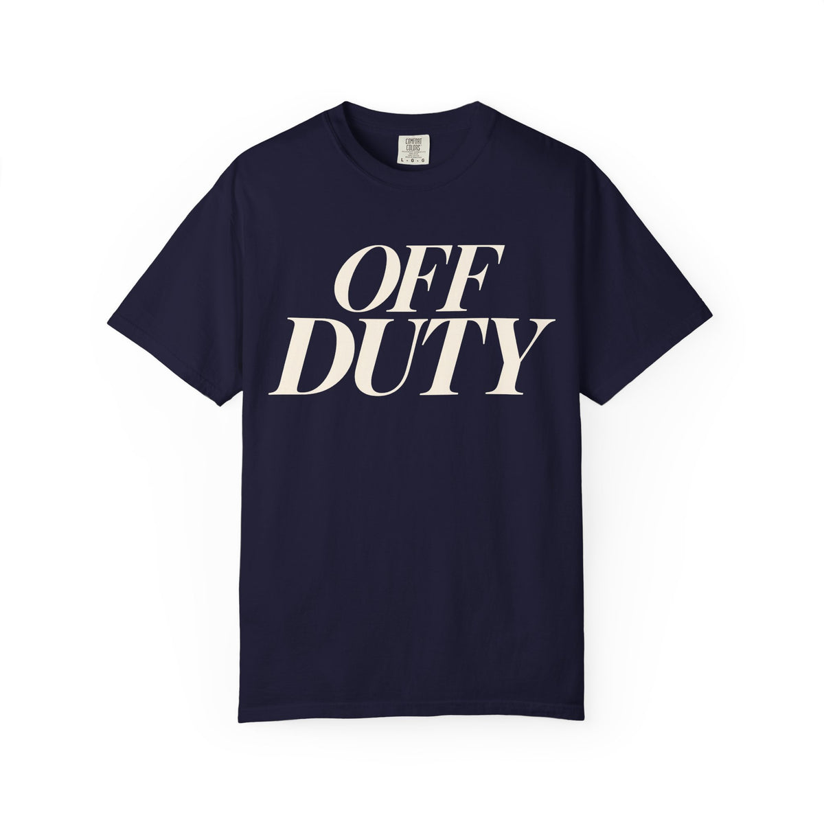 Off Duty Tee | Bold Italic Garment-Dyed T-Shirt