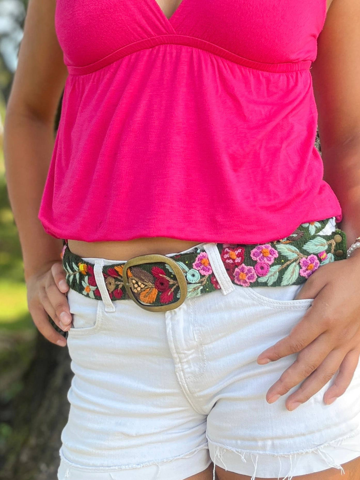 Forrest Wildberry Embroidery Belt - Fitkitty Culture Athleisure Wear, Yoga Wear &  Women's Clothing