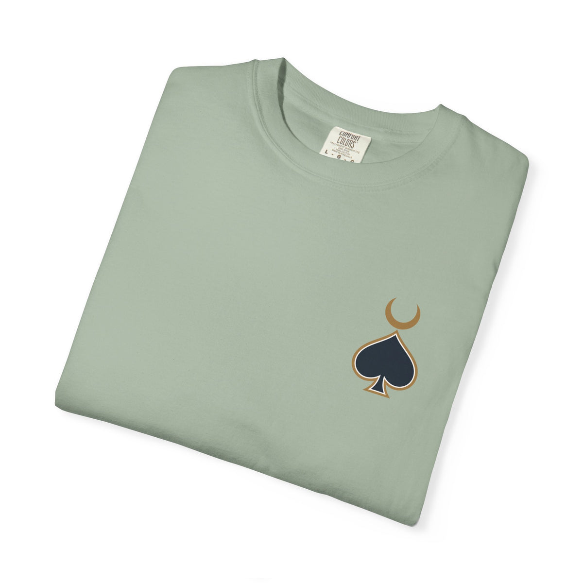 Queen of Spades Tee | Celestial Playing Card Back Print Garment-Dyed T-Shirt