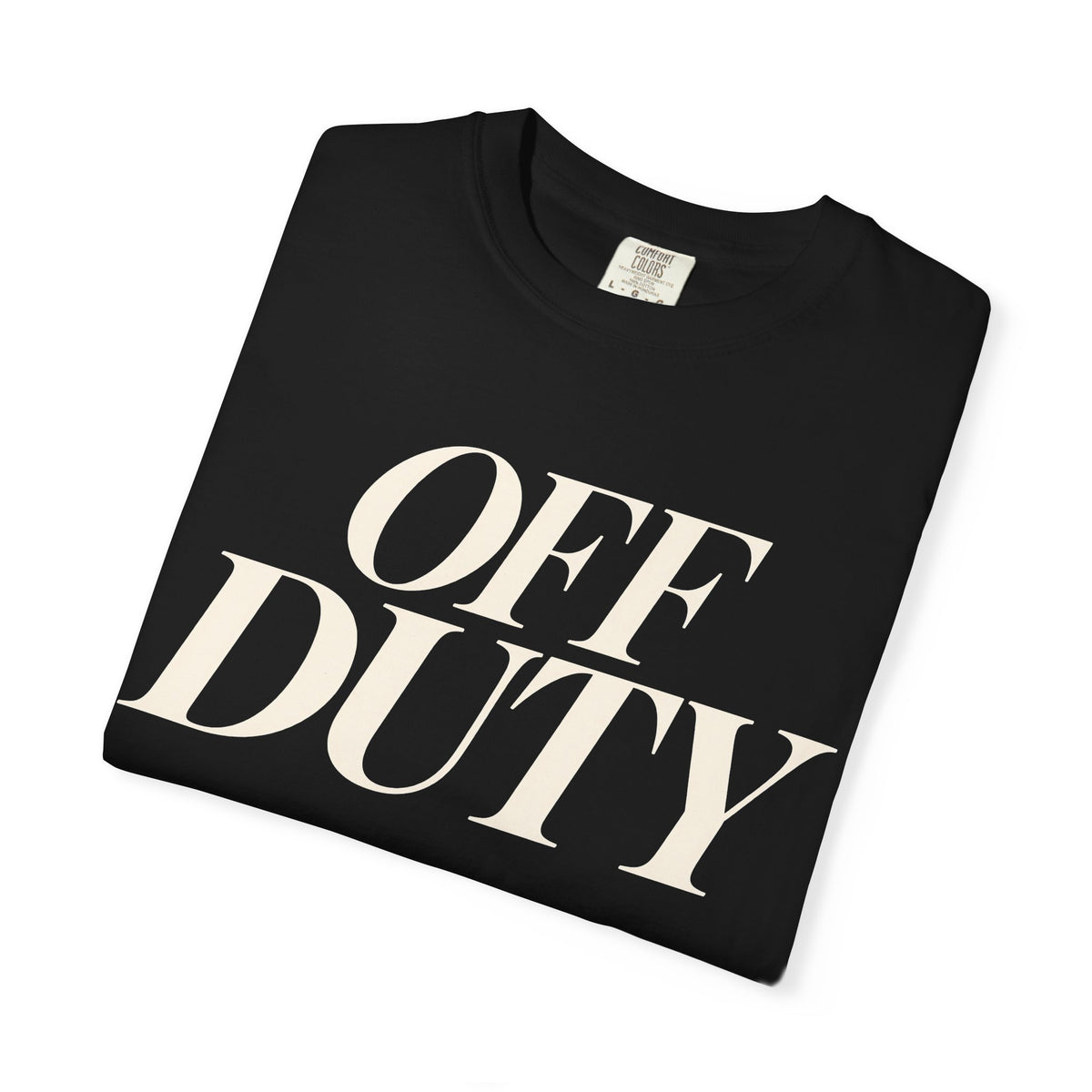 Off Duty Tee | Bold Italic Garment-Dyed T-Shirt