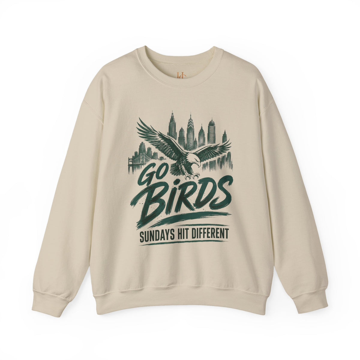GO BIRDS Sundays Hit Different crewneck sweatshirt product view