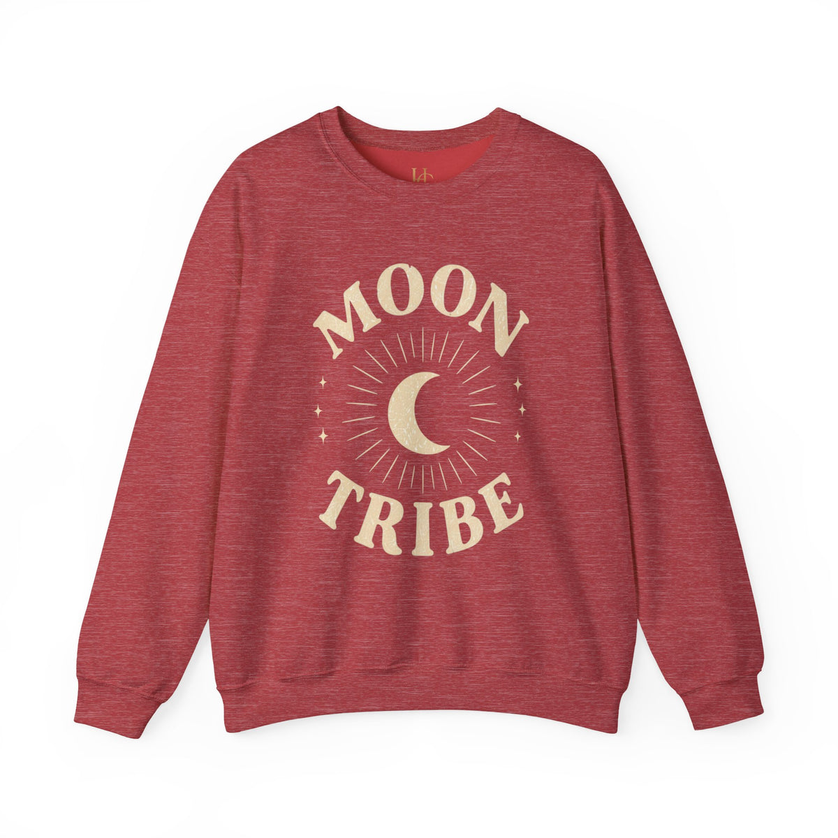 Moon Tribe Crewneck Sweatshirt — Celestial Moon Graphic Pullover - Jewel Tones — alternate product view 8