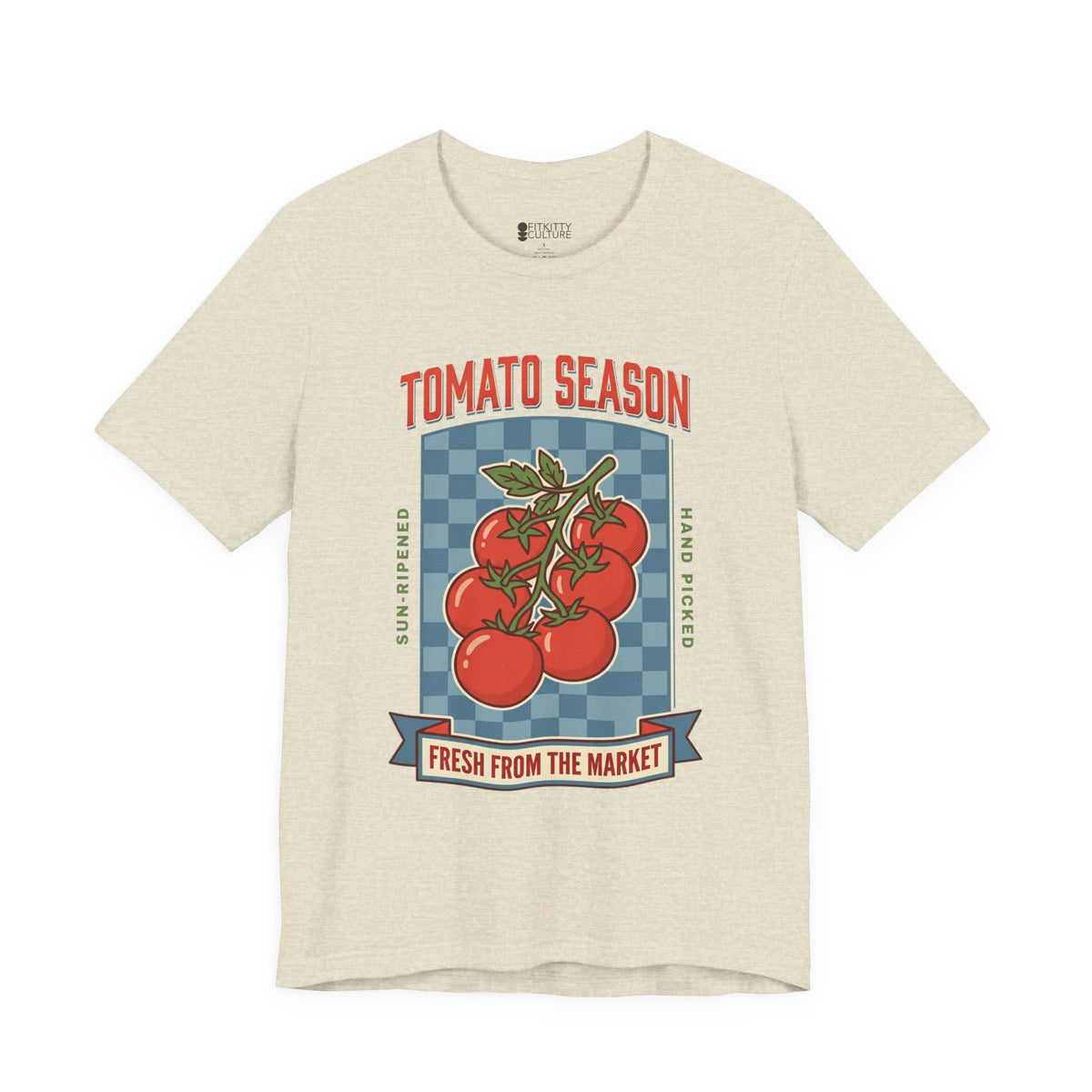 Tomato Season Tee | Vintage Food Graphics, Market Produce T-Shirt, view 7 | Fitkitty Culture®