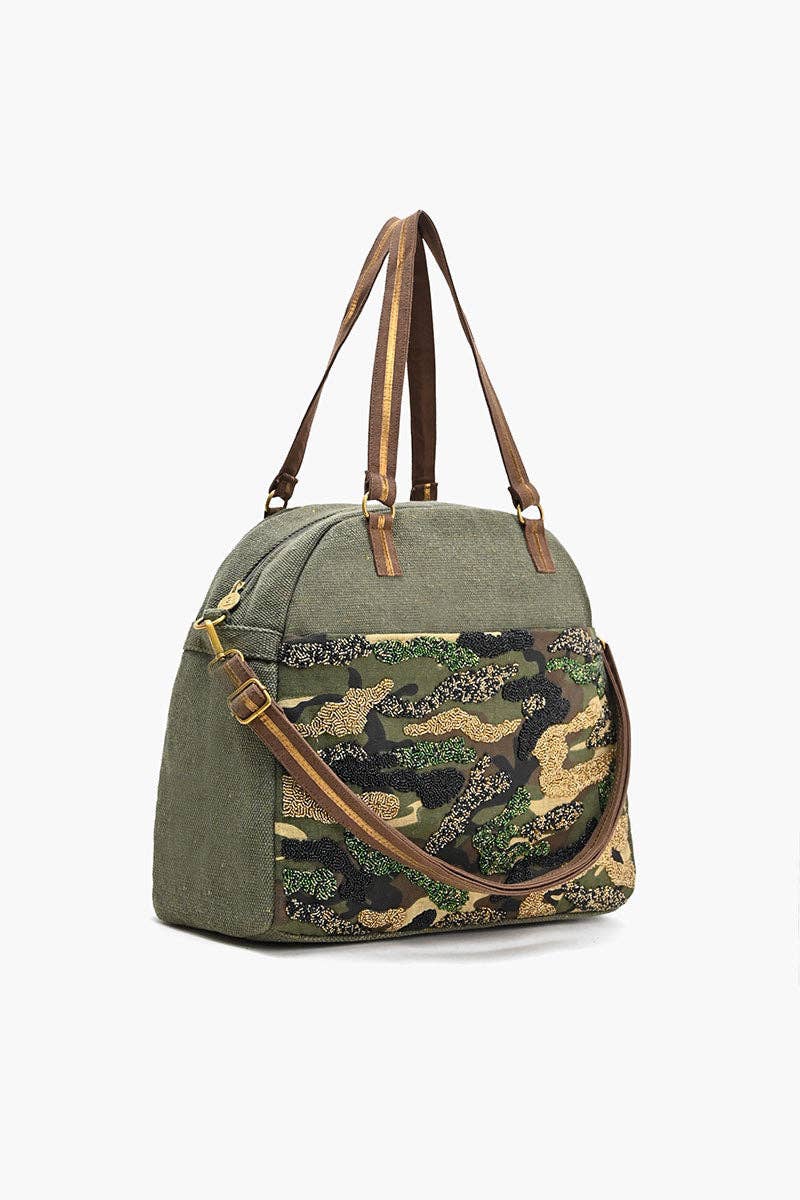 Jet Set Glam Camo Travel Tote - House of Caelo Athleisure Wear, Yoga Wear &  Women's Clothing