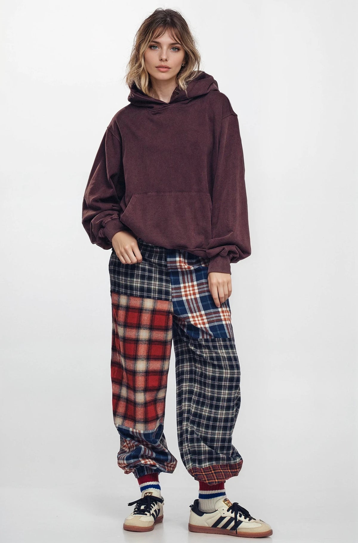 Mixed Plaid Patchwork Boho Jogger Pants - House of Caelo Athleisure Wear, Yoga Wear &  Women's Clothing