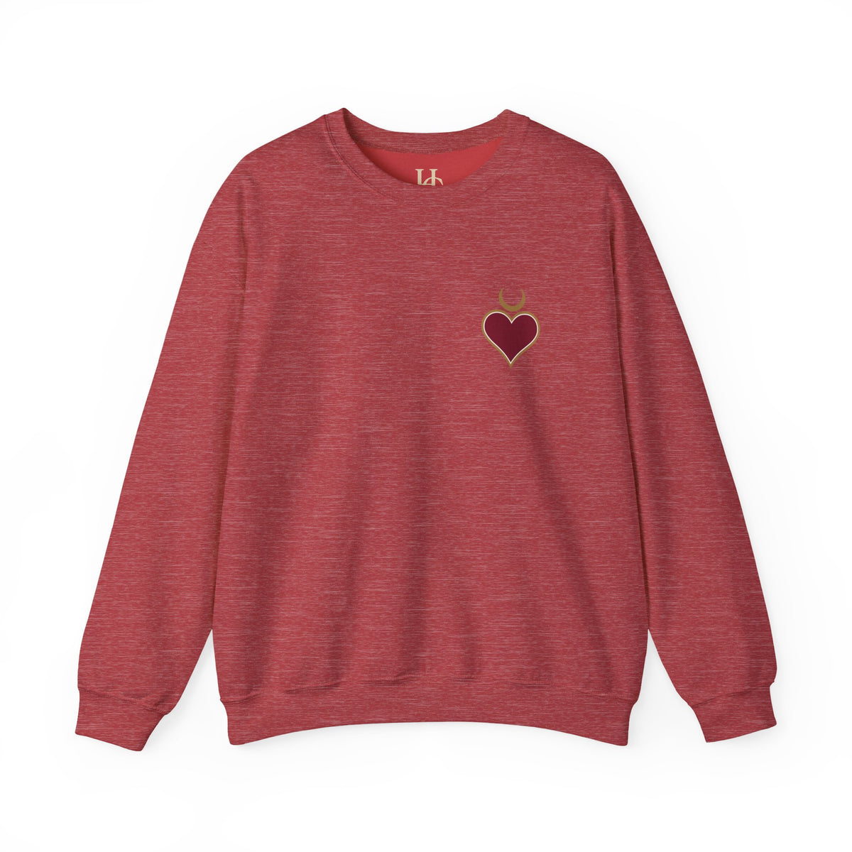 Queen of Hearts Sweatshirt | Celestial Playing Card Back Print Crewneck