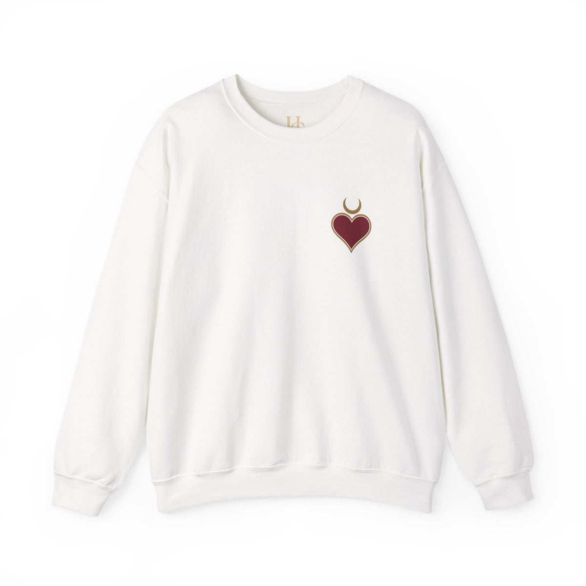 Queen of Hearts Sweatshirt | Celestial Playing Card Back Print Crewneck