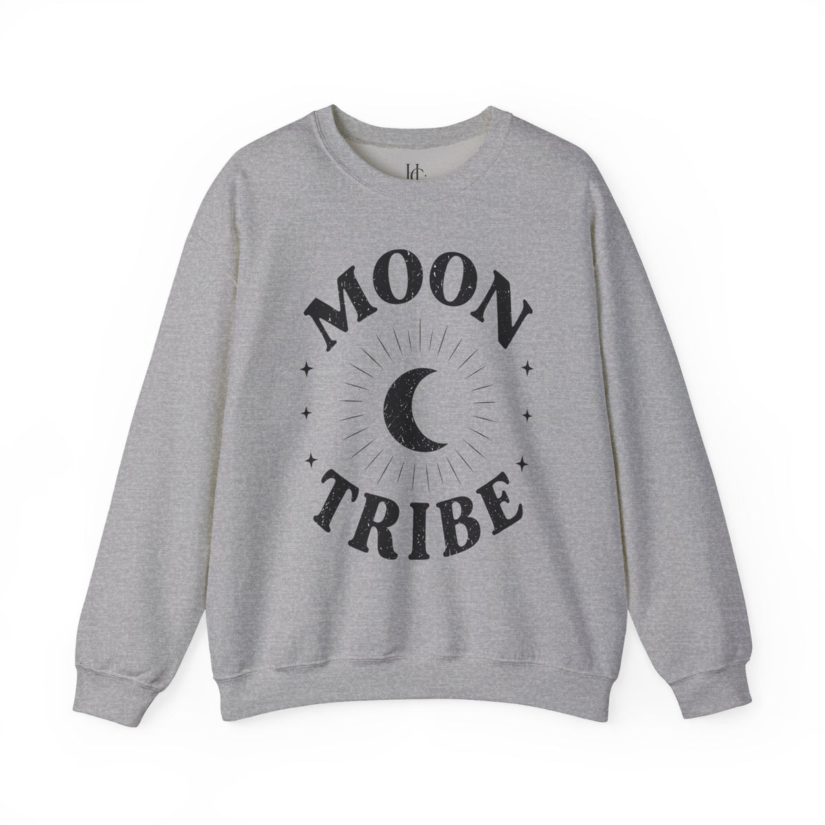 Moon Tribe Crewneck Sweatshirt – Crescent Moon Graphic Cozy Pullover — alternate product view 6