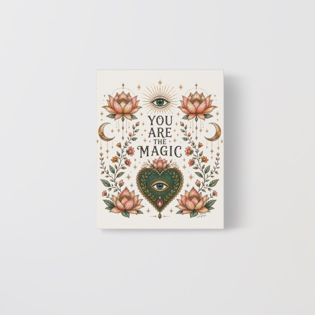 You Are The Magic Canvas Wall Art — Mystical Lotus Spiritual Decor — alternate product view 4