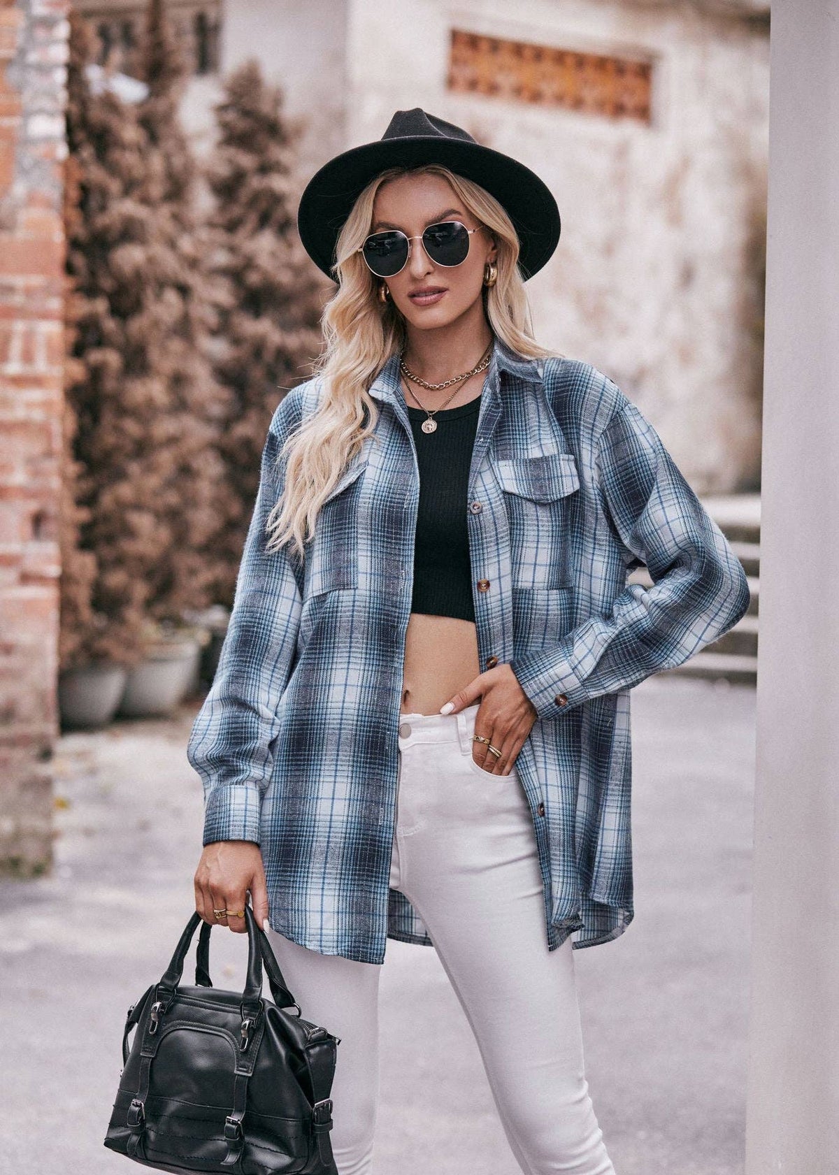 The Wanderer Plaid Shirt - House of Caelo Athleisure Wear, Yoga Wear &  Women's Clothing