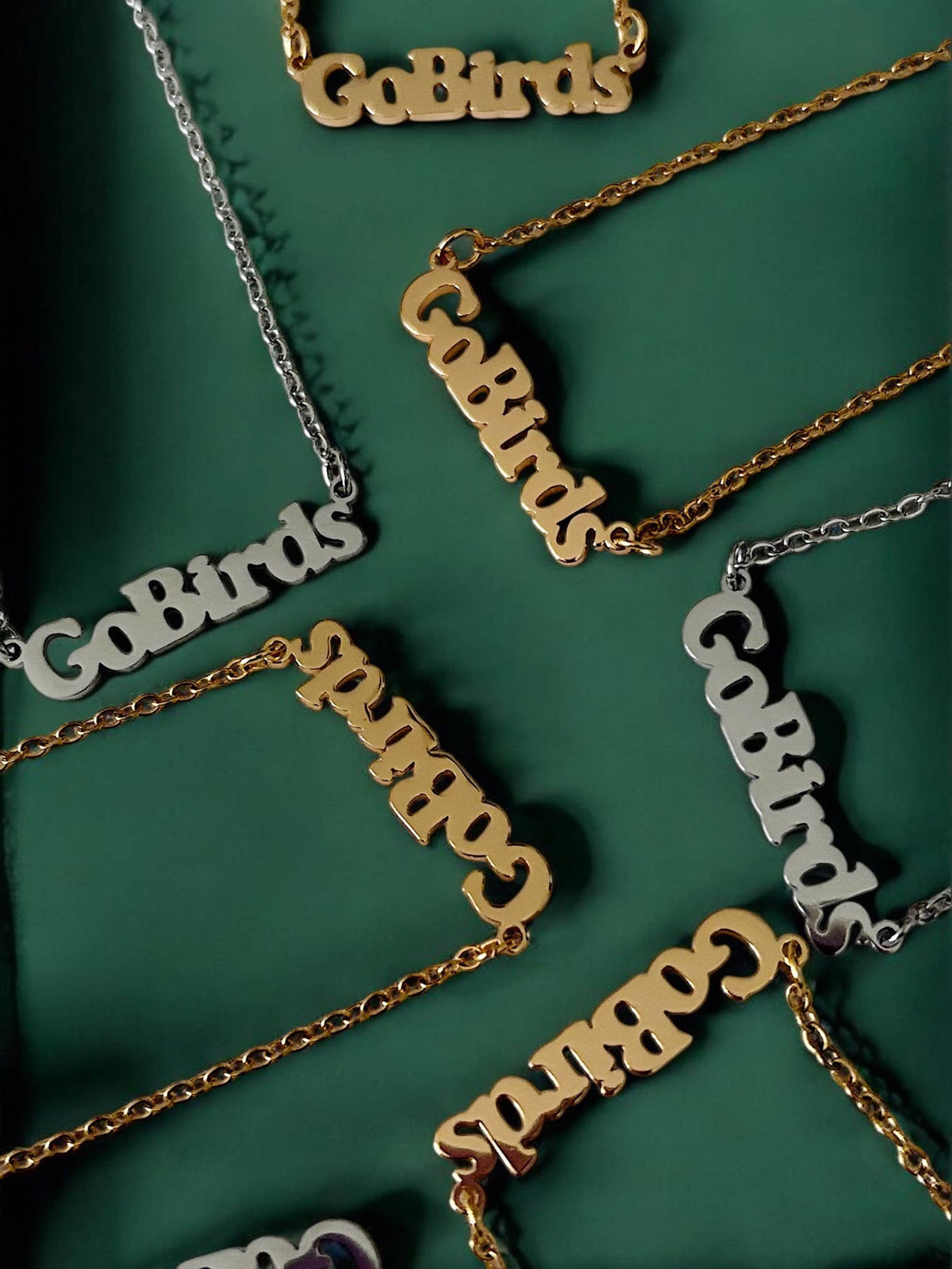 Go Birds Charm Necklace ~ Gold or Silver - House of Caelo Athleisure Wear, Yoga Wear &  Women's Clothing