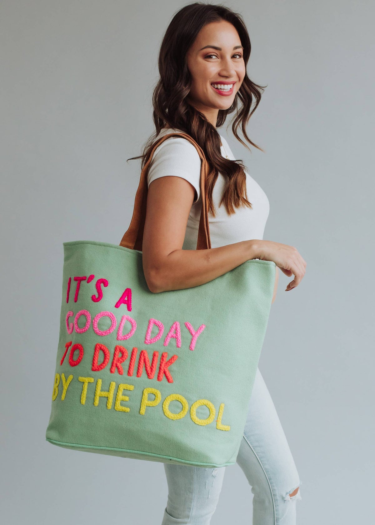Mint Poolside Bliss Tote - House of Caelo Athleisure Wear, Yoga Wear &  Women's Clothing