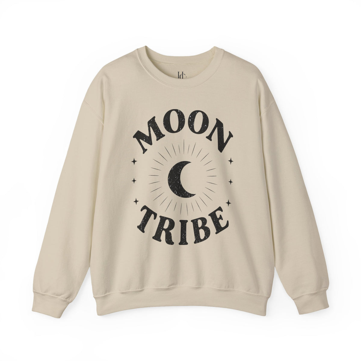 Moon Tribe Crewneck Sweatshirt – Crescent Moon Graphic Cozy Pullover — alternate product view 7