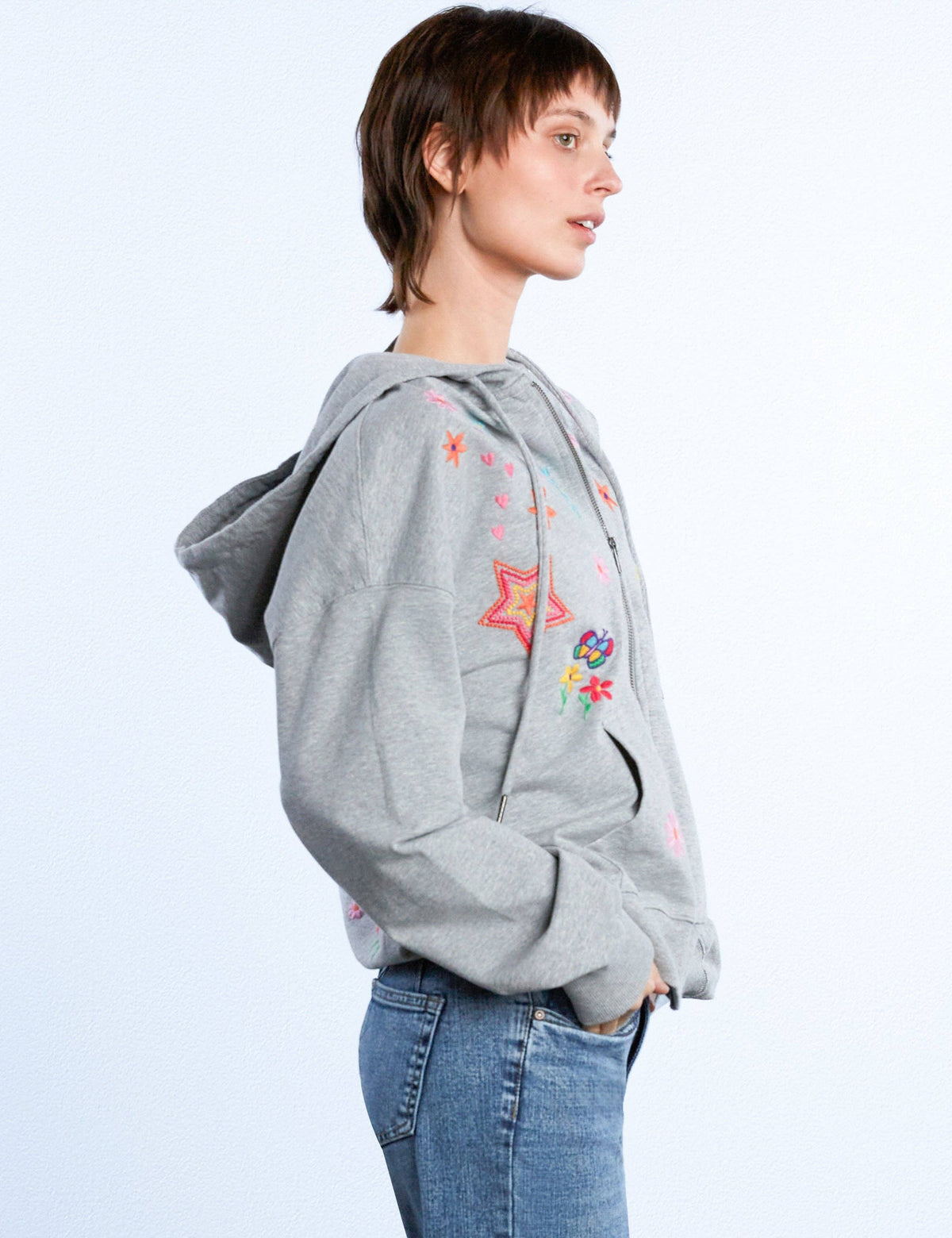 Sketchbook Embroidered Zip Hoodie — alternate product view 5