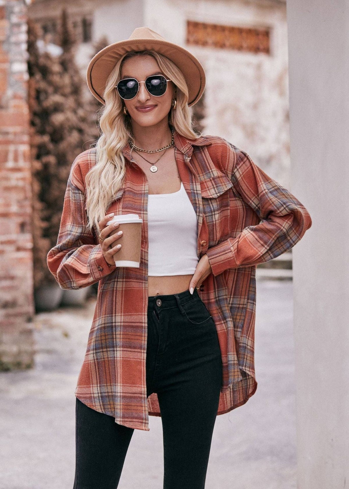 The Wanderer Plaid Shirt - House of Caelo Athleisure Wear, Yoga Wear &  Women's Clothing