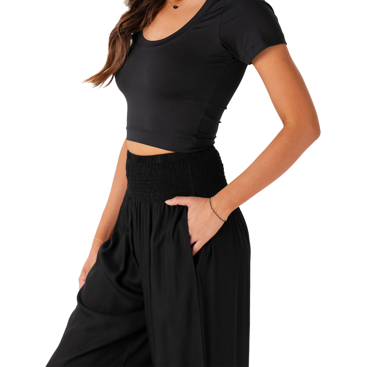 Black Harem Pants with Pockets — alternate product view 6