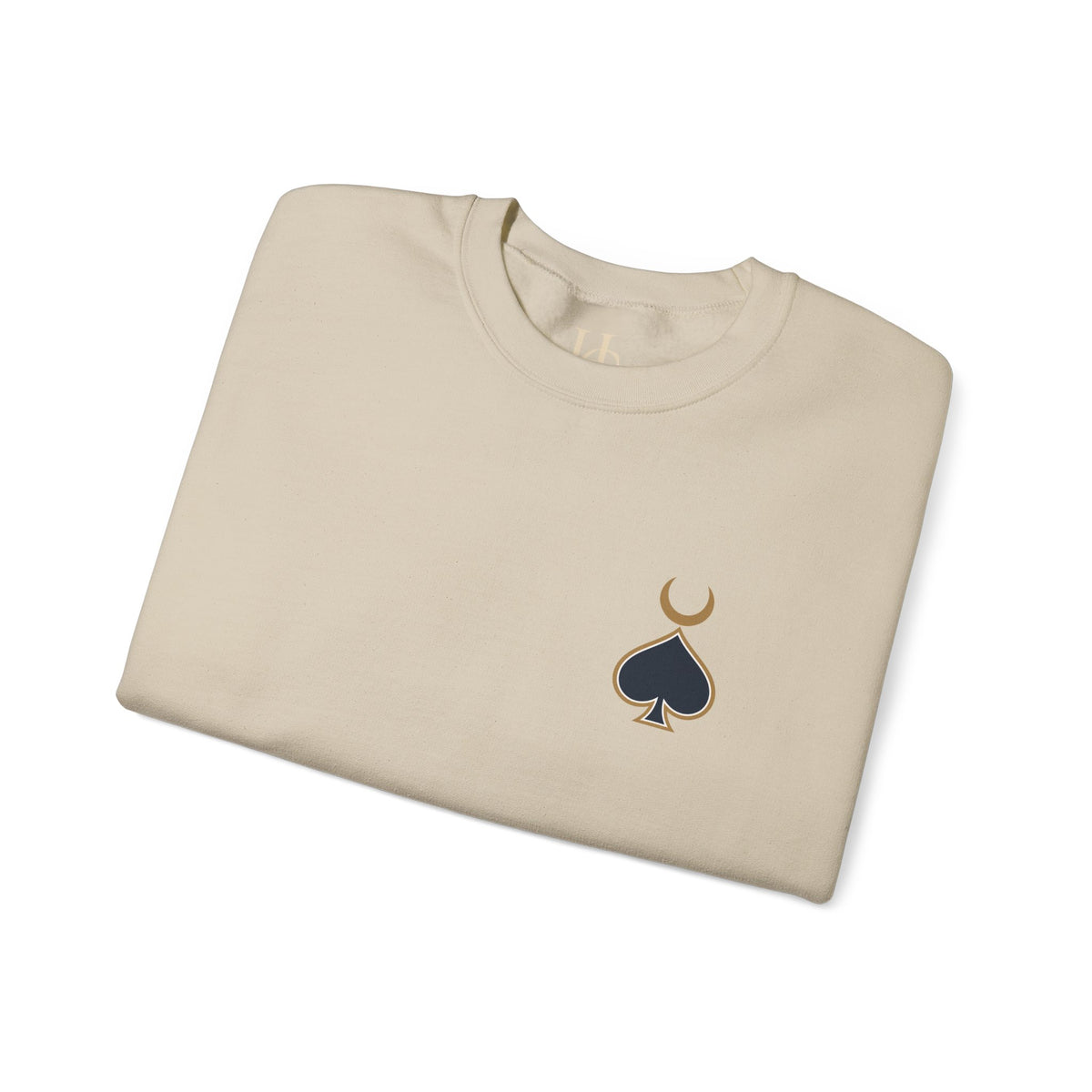 Queen of Spades Sweatshirt | Celestial Playing Card Back Print Crewneck