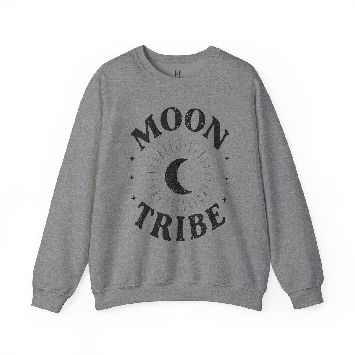Moon Tribe Crewneck Sweatshirt – Crescent Moon Graphic Cozy Pullover — alternate product view 8
