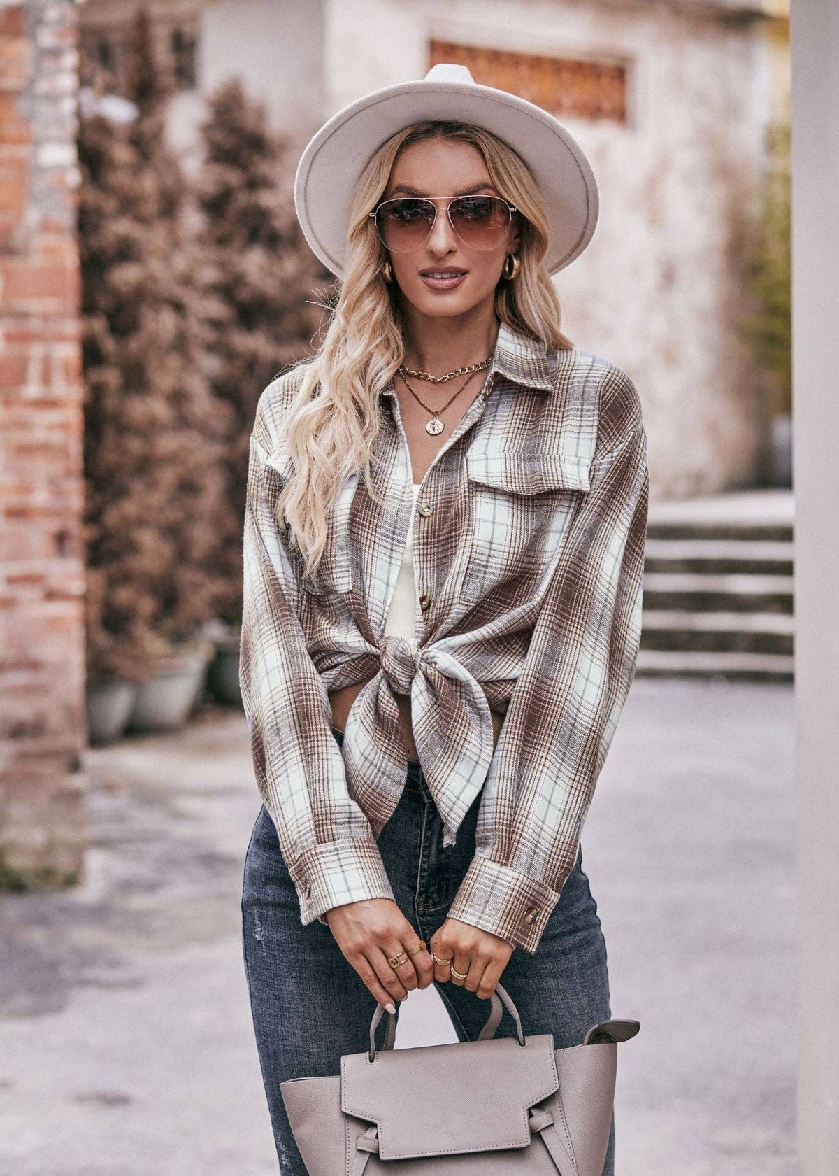 The Wanderer Plaid Shirt - House of Caelo Athleisure Wear, Yoga Wear &  Women's Clothing