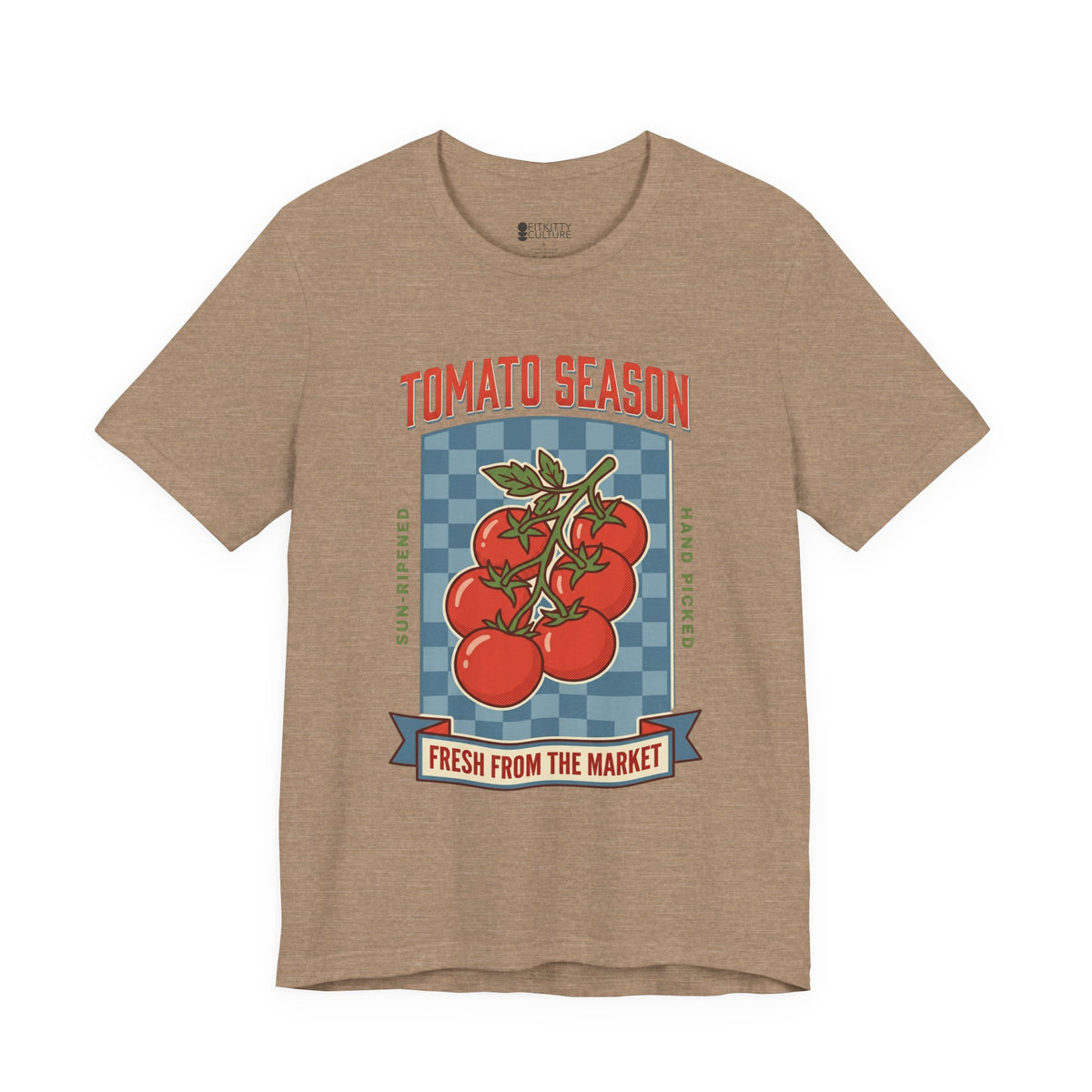 Tomato Season Tee | Vintage Food Graphics, Market Produce T-Shirt, view 6 | Fitkitty Culture®