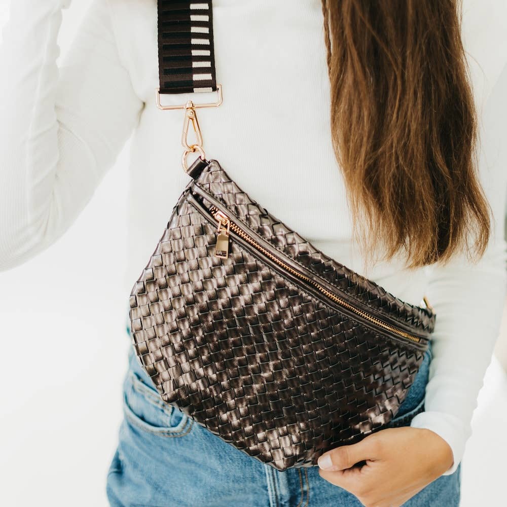 Westlyn Woven Vegan Leather Crossbody Bag — alternate product view 14