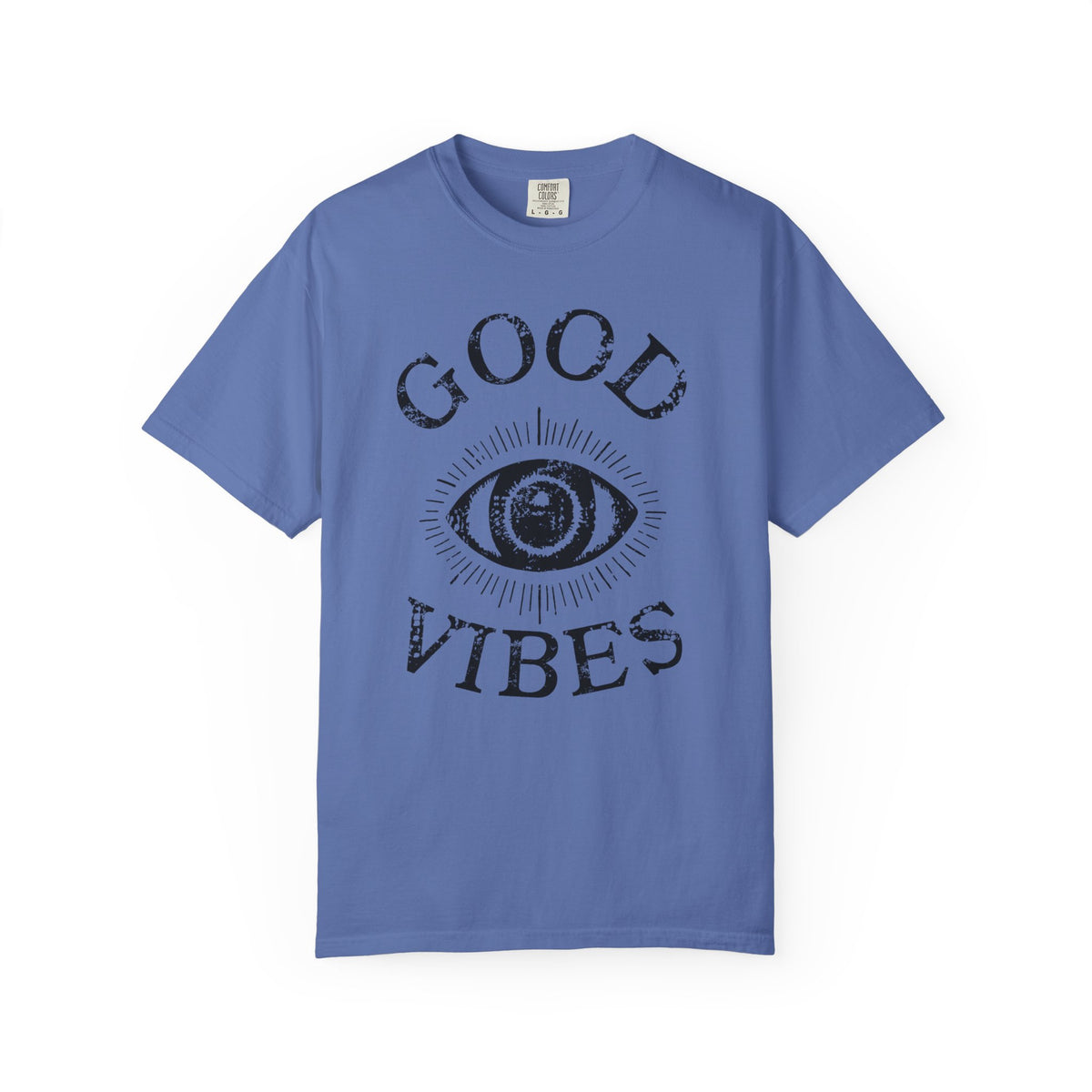 Good Vibes Eye T-Shirt: Vintage Mystic Graphic Tee, view 7 | Fitkitty Culture®
