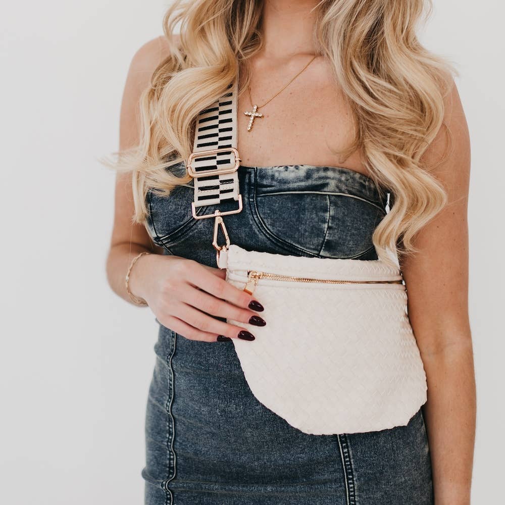 Westlyn Woven Vegan Leather Crossbody Bag — alternate product view 7