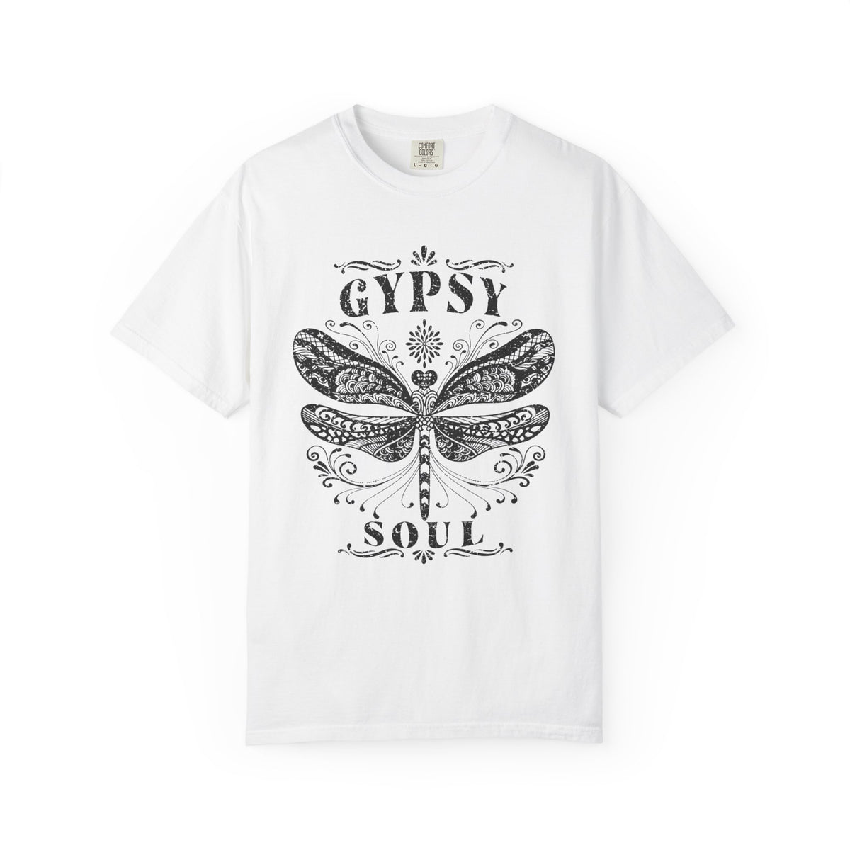Gypsy Soul Dragonfly T‑Shirt — Boho Vintage Graphic Tee — alternate product view 4