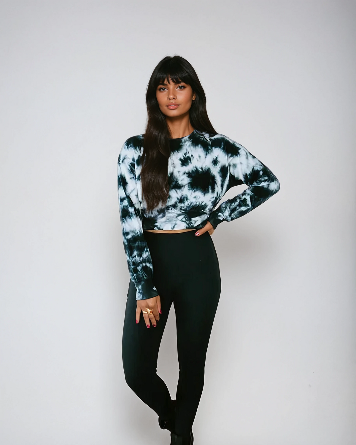 Midnight Velvet Tie-Dye Crop Pullover, Clothing, House of Caelo Athleisure Wear, Yoga Wear & Leggings, House of Caelo Athleisure Wear, Yoga Wear &  Women's Clothing