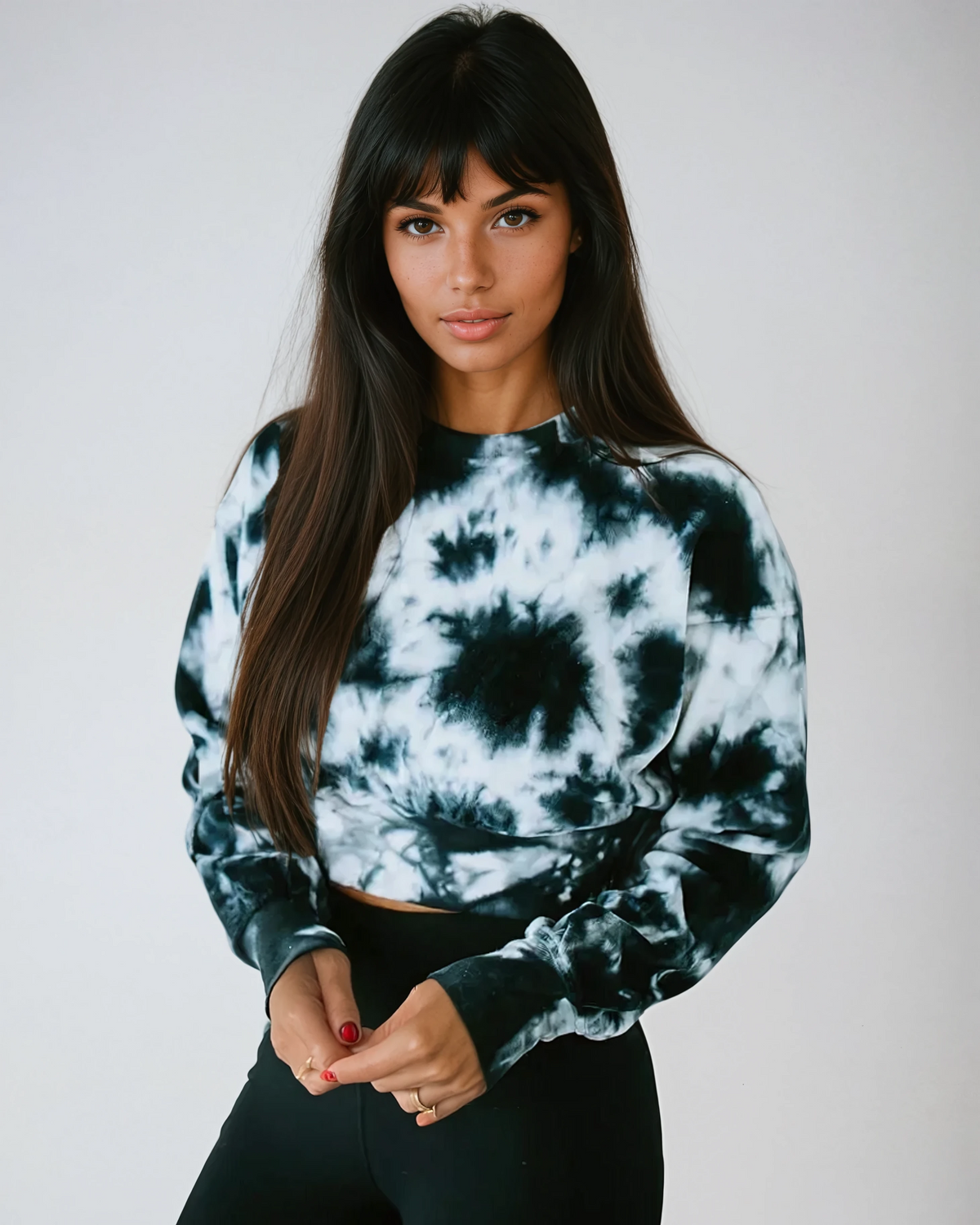 Midnight Velvet Tie-Dye Crop Pullover, Clothing, House of Caelo Athleisure Wear, Yoga Wear & Leggings, House of Caelo Athleisure Wear, Yoga Wear &  Women's Clothing