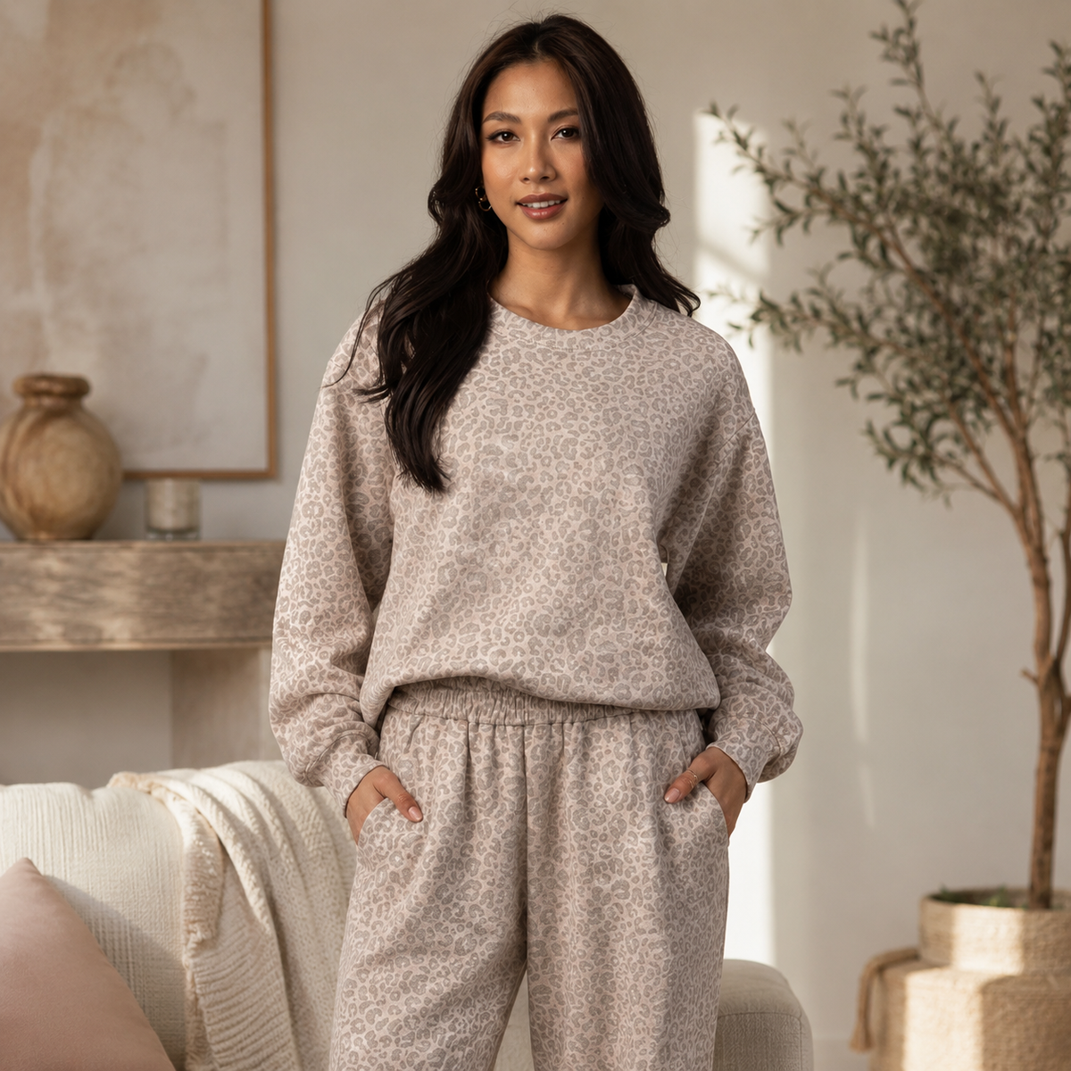 Blush Leopard Sweatshirt