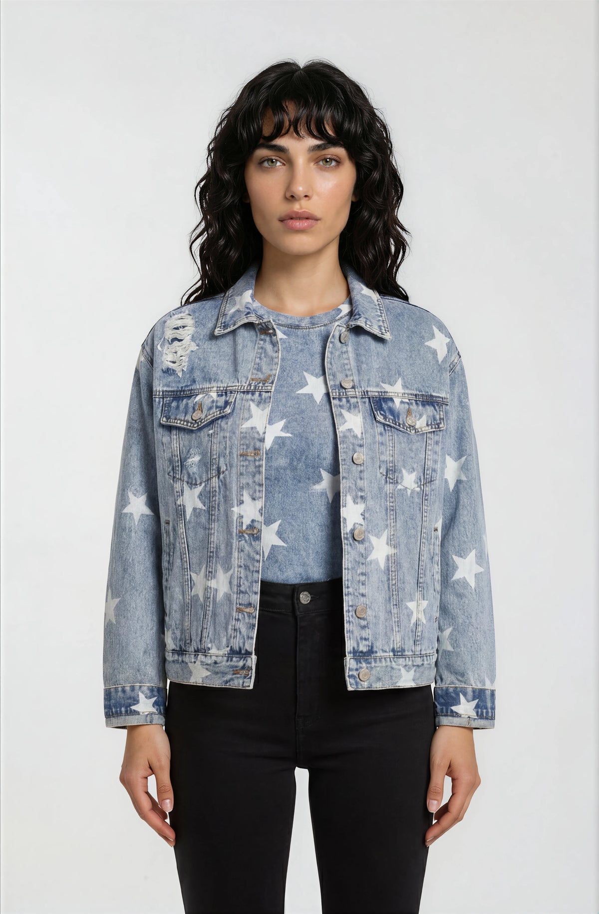 Washed Star Denim Jacket — alternate product view 3