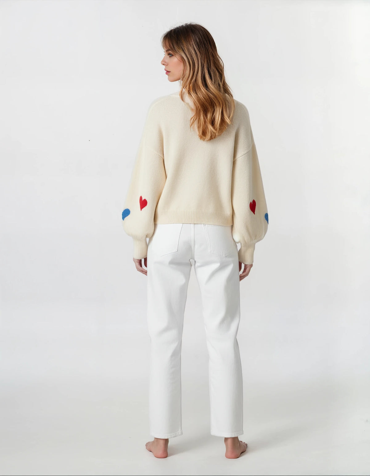 Happy Hearts Knit Sweater - House of Caelo Athleisure Wear, Yoga Wear &  Women's Clothing