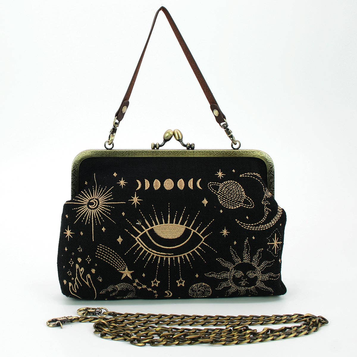 Celestial Kisslock Moon & Stars Handbag – alternate product view 3