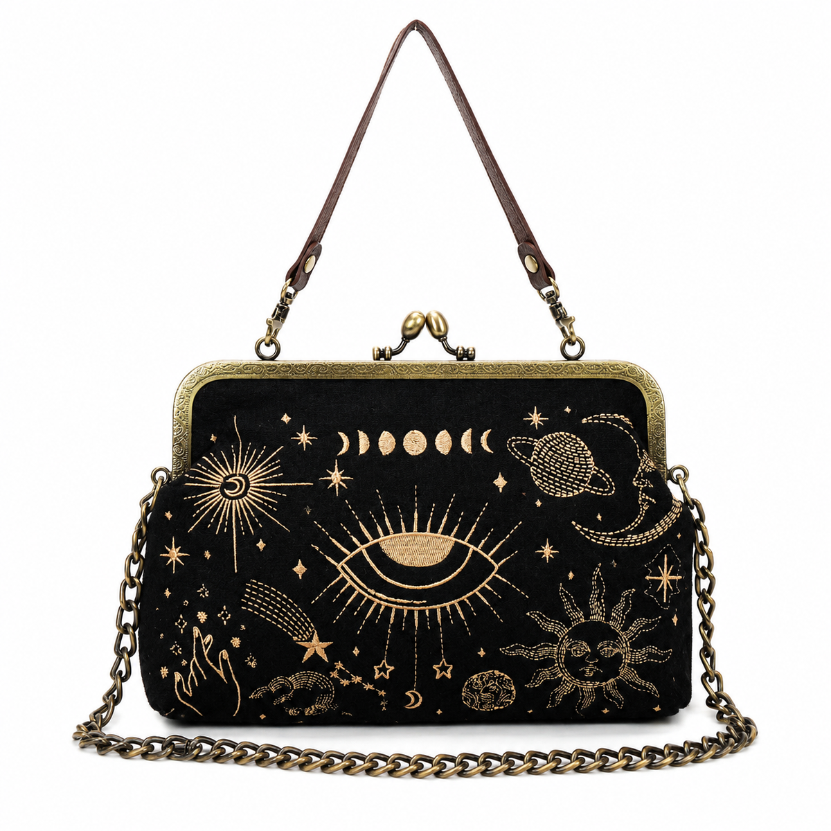 Celestial Kisslock Moon & Stars Handbag – alternate product view 2