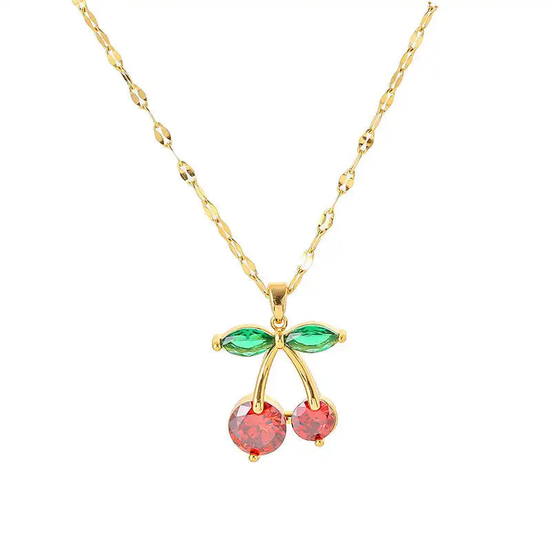 Cherry Charm Necklace, Accessories, House of Caelo, House of Caelo
