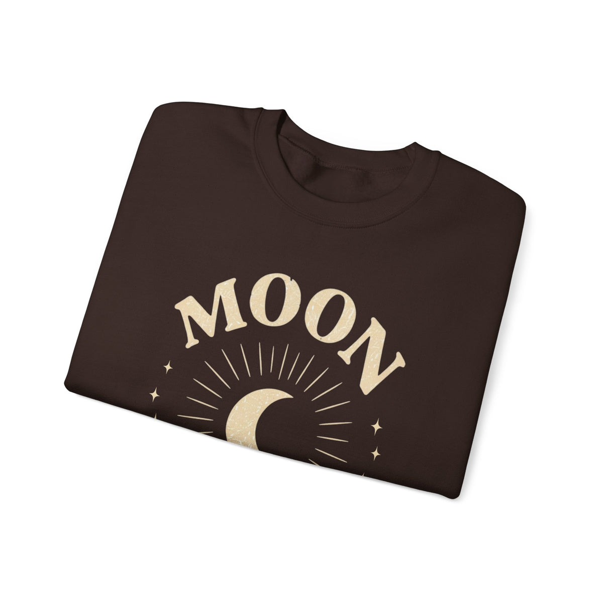 Folded Dark Chocolate Moon Tribe Sweatshirt