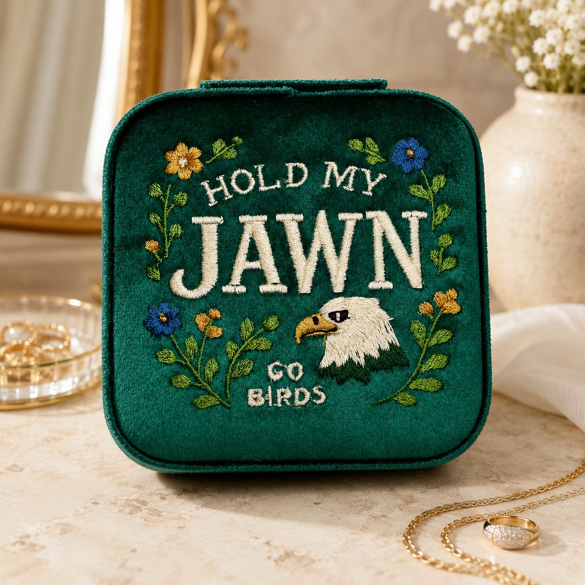 Hold My Jawn  Jewelry Travel Case Box Philadelphia Eagles | House of Caelo®