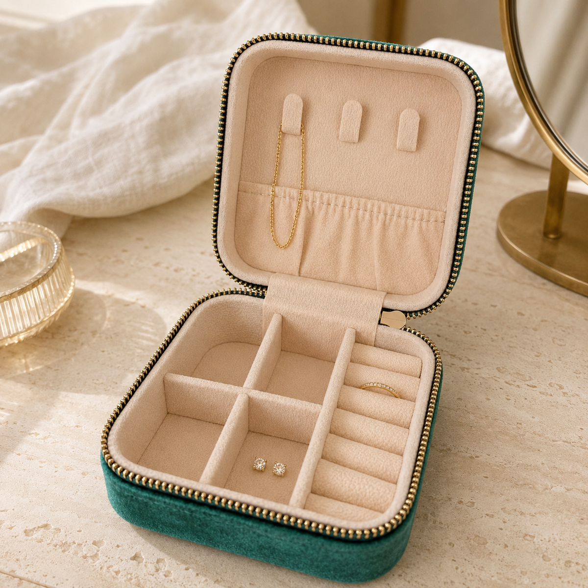 Hold My Jawn  Jewelry Travel Case Box Philadelphia Eagles, view 3 | House of Caelo®