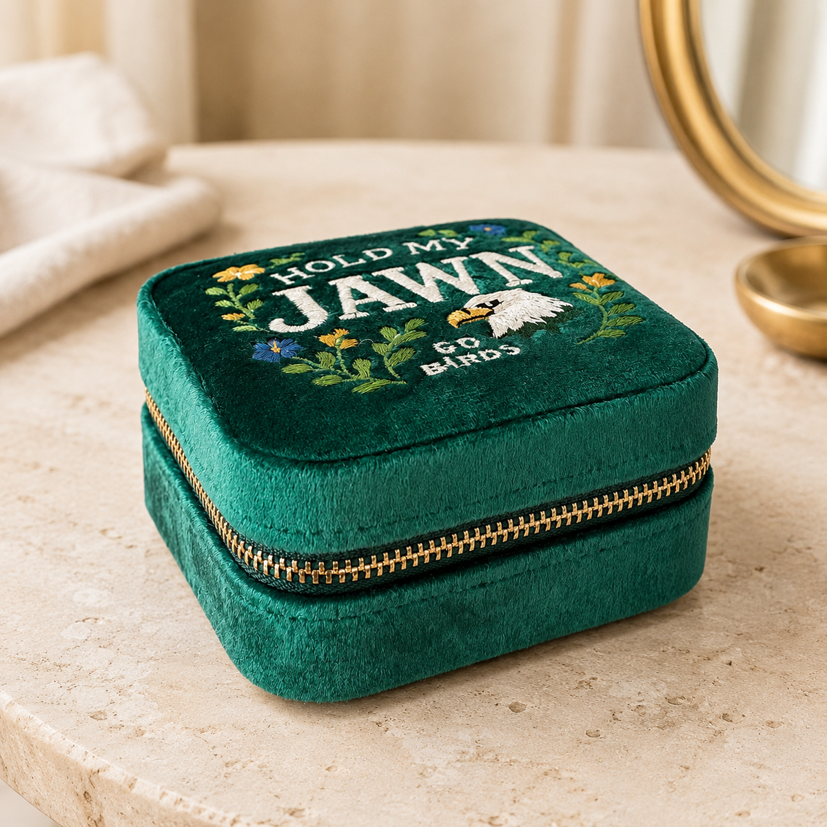 Hold My Jawn  Jewelry Travel Case Box Philadelphia Eagles, view 2 | House of Caelo®