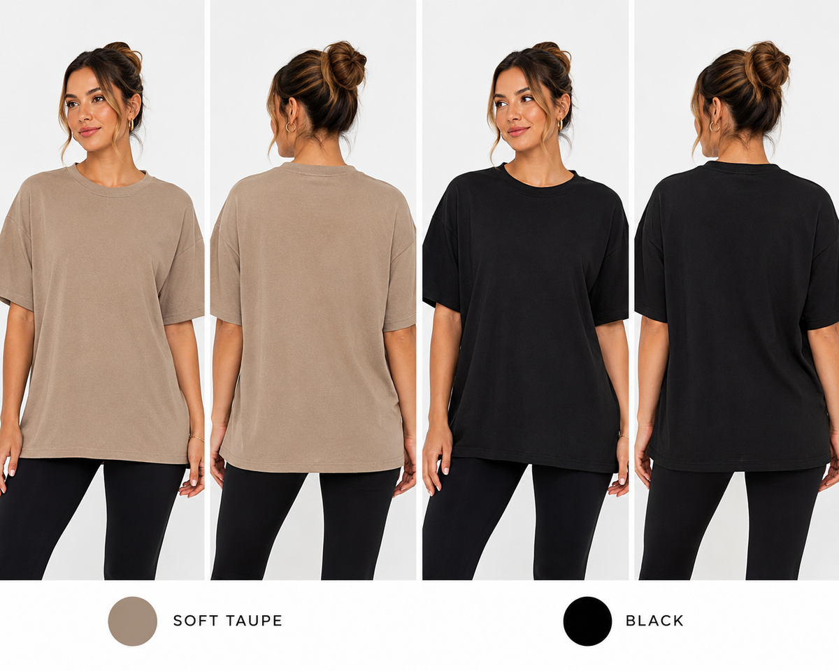 CloudSoft™ Relaxed Lounge Tee, view 4 | Fitkitty Culture®